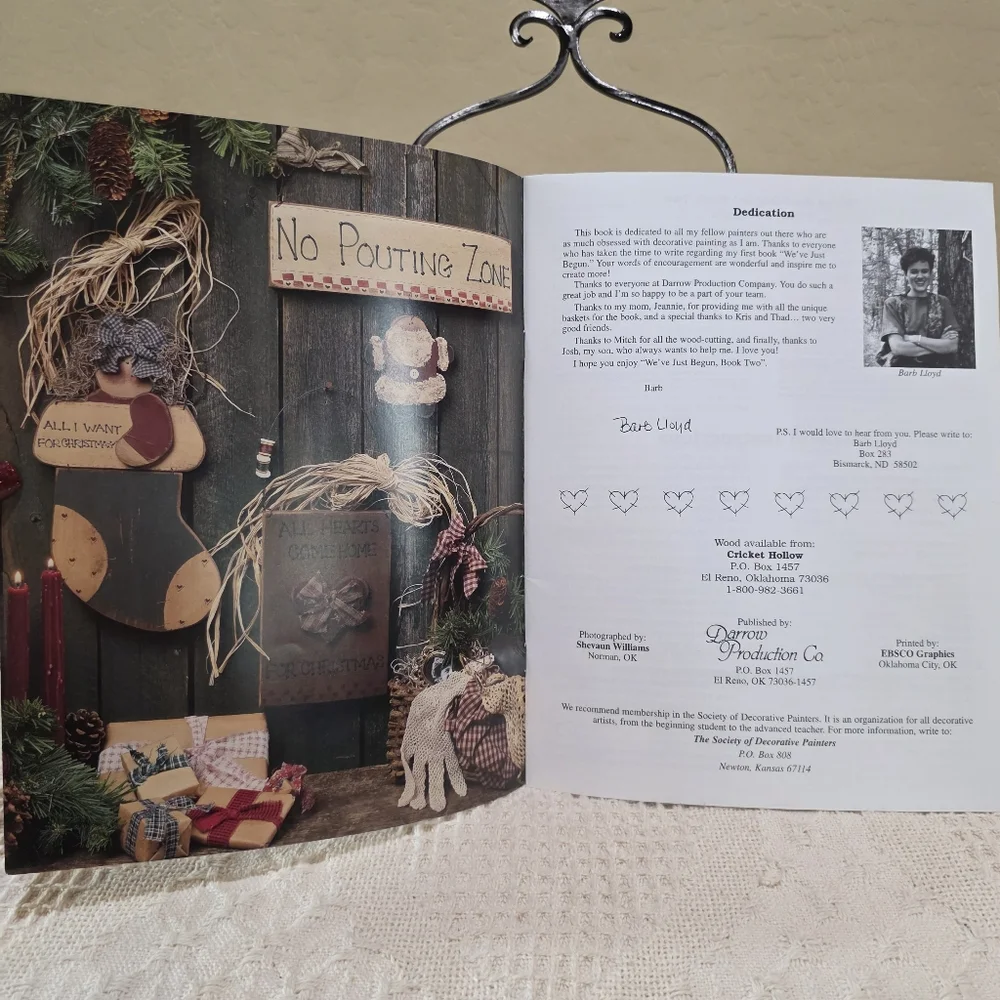 1995 Barbara Lloyd WE'VE JUST BEGUN Book 2 Farmhouse Craft Country Crafting Book